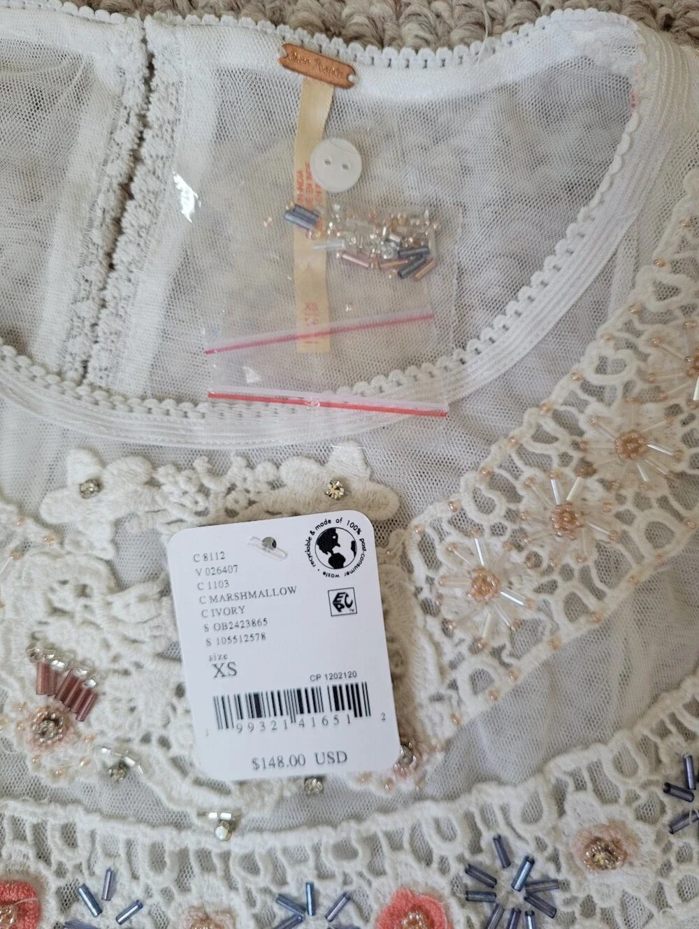 Free People Mesh Fabric Blouse - Picture 5 of 6